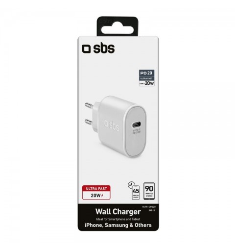 SBS TETR1CPD20 adaptateur de puissance & onduleur Intérieure 20 W Blanc