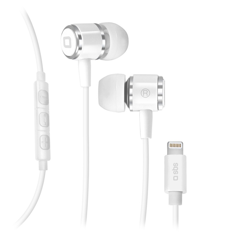 SBS TEINEARLIGHTW auricular y casco Auriculares Alámbrico Dentro de oído Llamadas Música Blanco