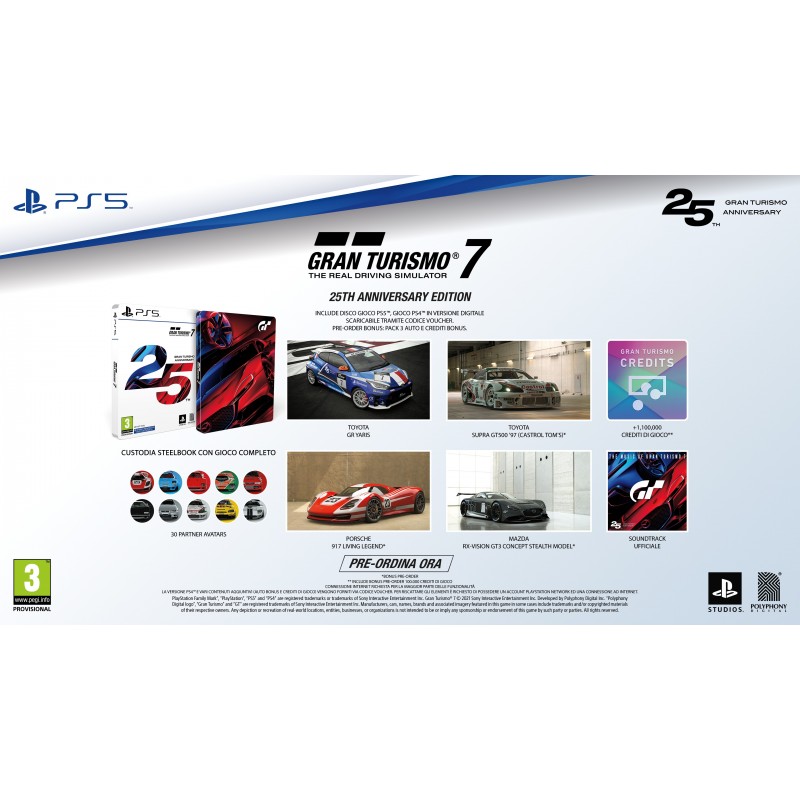 Sony Gran Turismo 7, 25th Anniversary Edition Aniversario Plurilingüe PlayStation 5