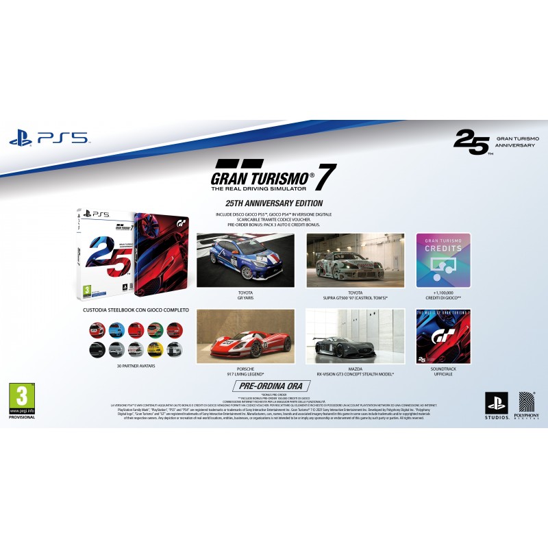 Sony Gran Turismo 7, 25th Anniversary Edition Jubiläum Mehrsprachig PlayStation 5