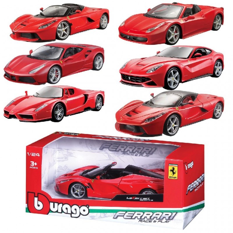 BBURAGO Ferrari 458 Race & Play, 1 24 Previamente montado Modelo a escala de coche deportivo