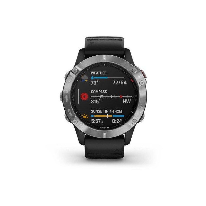 Garmin fēnix 6 3,3 cm (1.3") Noir, Métallique GPS (satellite)