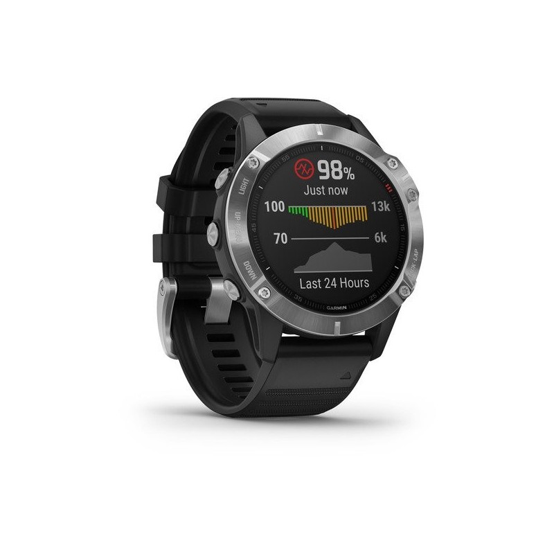Garmin fēnix 6 3,3 cm (1.3") Noir, Métallique GPS (satellite)