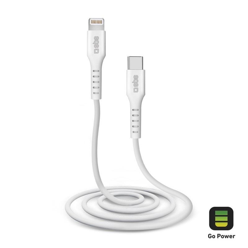 SBS TECABLELIGTC1W cable de conector Lightning 1 m Blanco