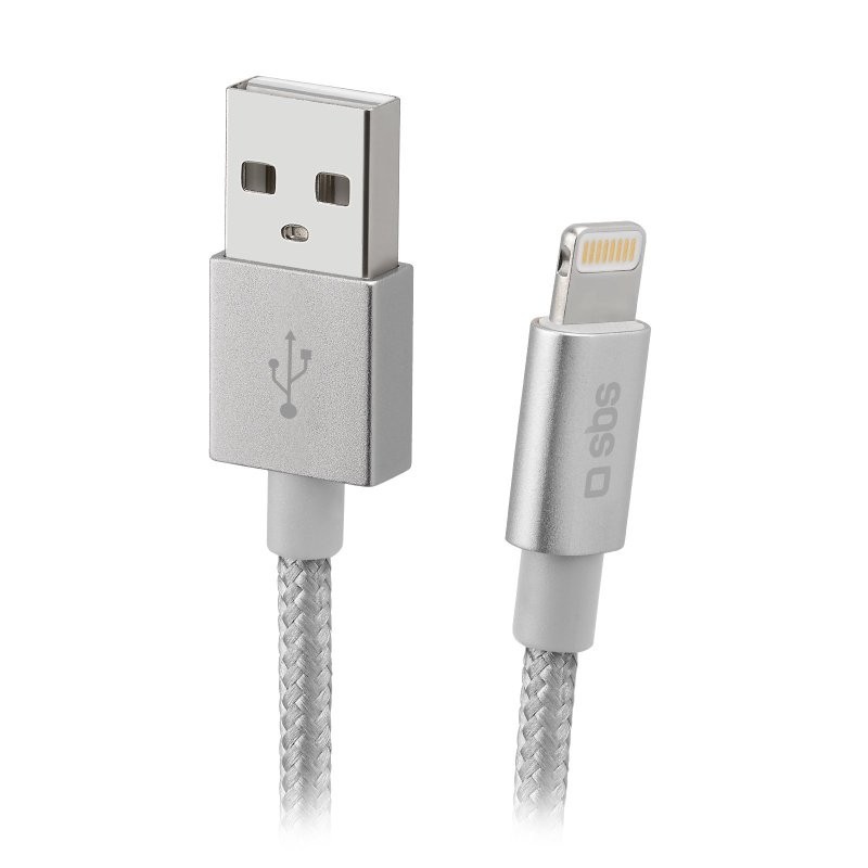 SBS TECABLEUSBIP589BS lightning cable 1 m Silver