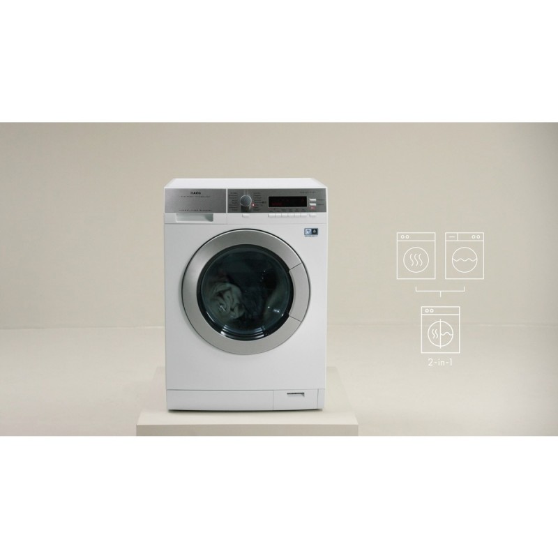 AEG L9WEC166BC machine à laver avec sèche linge Autoportante Charge avant Blanc C