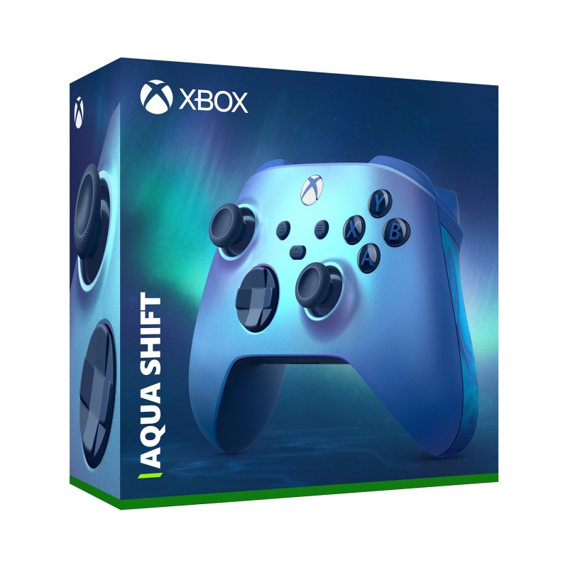 Microsoft Xbox Wireless Controller Aqua Shift Special Edition Aqua colour Bluetooth Gamepad Analogue Digital Xbox, Xbox One,