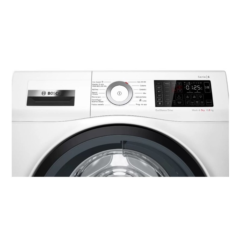 Bosch Serie 6 WDU8H540IT lavasciuga Libera installazione Caricamento frontale Bianco E