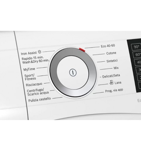 Bosch Serie 6 WDU8H540IT lavadora-secadora Independiente Carga frontal Blanco E