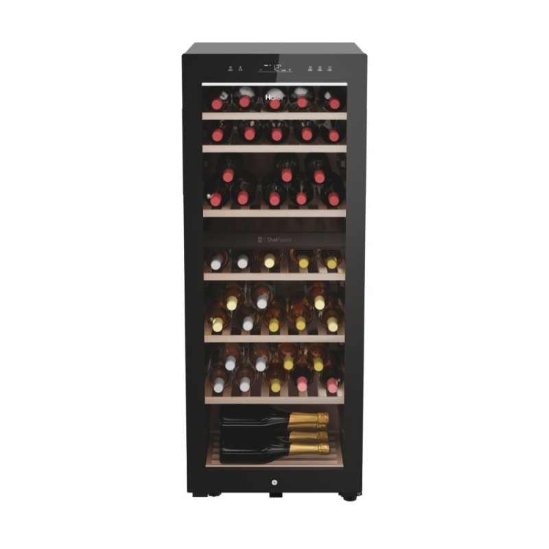 Haier Wine Bank 50 Serie 7 HWS77GDAU1 Nevera de vino Independiente Negro 77 botella(s)