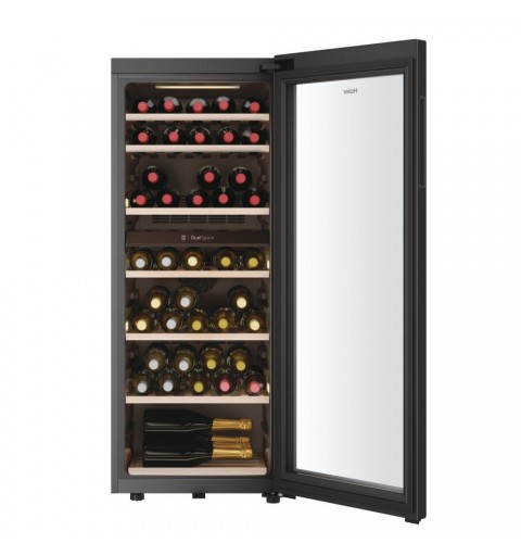 Haier Wine Bank 50 Serie 7 HWS77GDAU1 Nevera de vino Independiente Negro 77 botella(s)