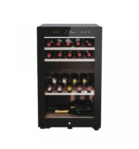 Haier Wine Bank 50 Serie 7 HWS42GDAU1 Weinkühler mit Kompressor Freistehend Schwarz 42 Flasche(n)