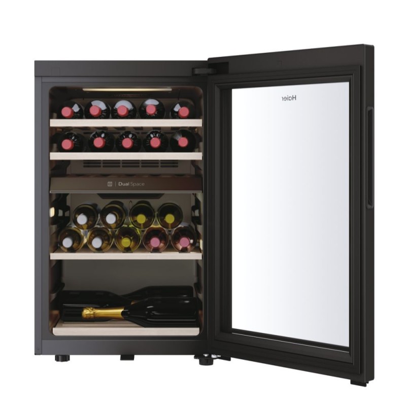 Haier Wine Bank 50 Serie 7 HWS42GDAU1 Cantinetta vino con compressore Libera installazione Nero 42 bottiglia bottiglie