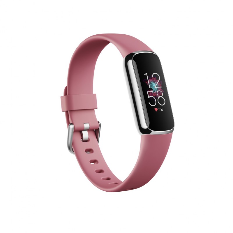 Fitbit Luxe AMOLED Braccialetto per rilevamento di attività Rosa, Platino