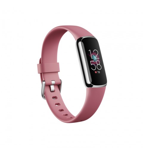 Fitbit Luxe AMOLED Braccialetto per rilevamento di attività Rosa, Platino