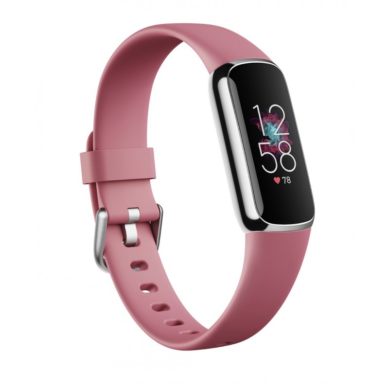 Fitbit Luxe AMOLED Braccialetto per rilevamento di attività Rosa, Platino