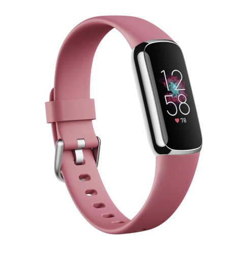 Fitbit Luxe AMOLED Braccialetto per rilevamento di attività Rosa, Platino