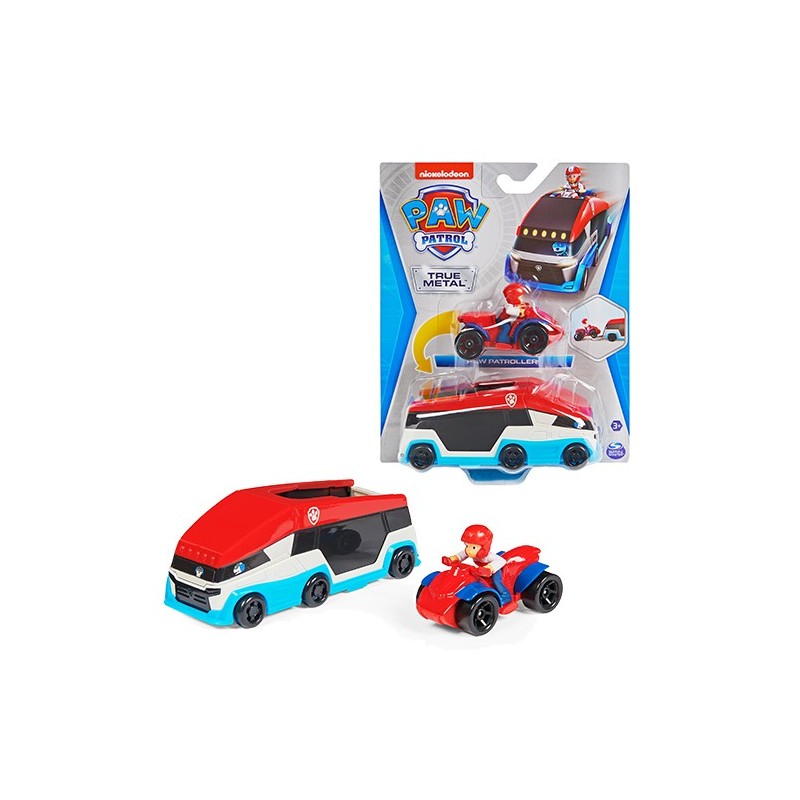 PAW Patrol LA PAT' PATROUILLE - PACK PAT' PATROUILLEUR TRUE METAL - Pack Camion Pat'Patrouilleur Avec Véhicule Die Cast de