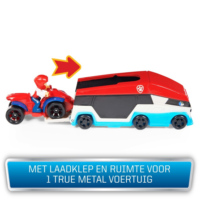 PAW Patrol LA PAT' PATROUILLE - PACK PAT' PATROUILLEUR TRUE METAL - Pack Camion Pat'Patrouilleur Avec Véhicule Die Cast de