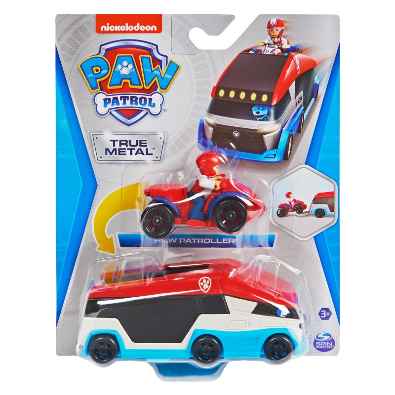 PAW Patrol LA PAT' PATROUILLE - PACK PAT' PATROUILLEUR TRUE METAL - Pack Camion Pat'Patrouilleur Avec Véhicule Die Cast de