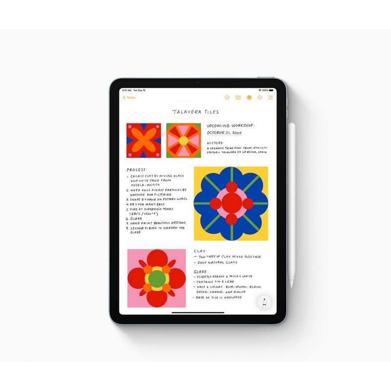 Apple iPad Air 64 Go 27,7 cm (10.9") Wi-Fi 6 (802.11ax) iOS 14 Vert