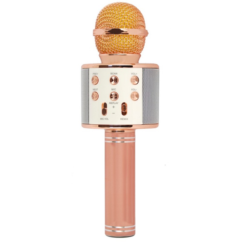 Xtreme Hollywood Or rose, Argent Microphone de karaoké