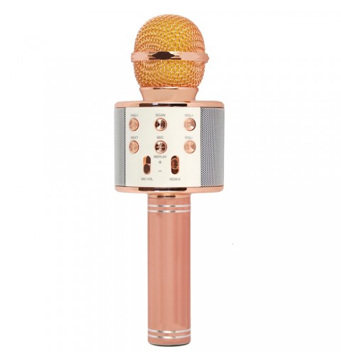 Xtreme Hollywood Or rose, Argent Microphone de karaoké