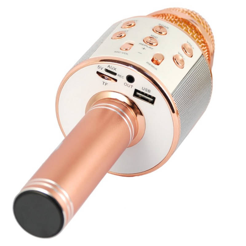 Xtreme Hollywood Rose gold, Silver Karaoke microphone