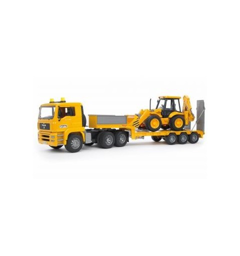 BRUDER MAN TGA Low loader truck with JCB Backhoe loader