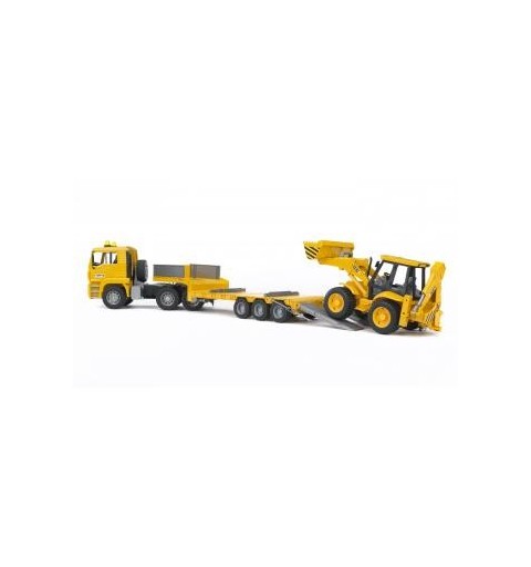 BRUDER MAN TGA Low loader truck with JCB Backhoe loader