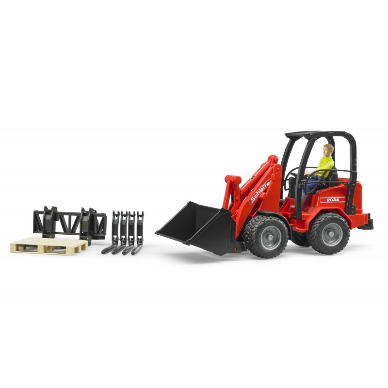 BRUDER Chargeur Compact Schäffer 2034 Avec Personnage Et Accessoires