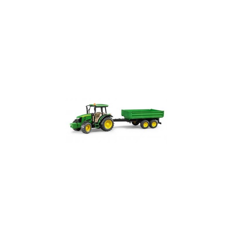 BRUDER John Deere 5115 M with tipping trailer