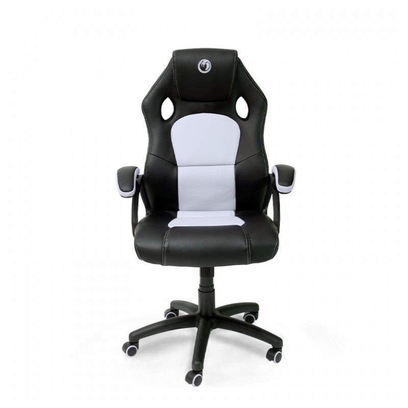 NACON PCCH-310 Silla para videojuegos universal Asiento acolchado tapizado Negro, Blanco