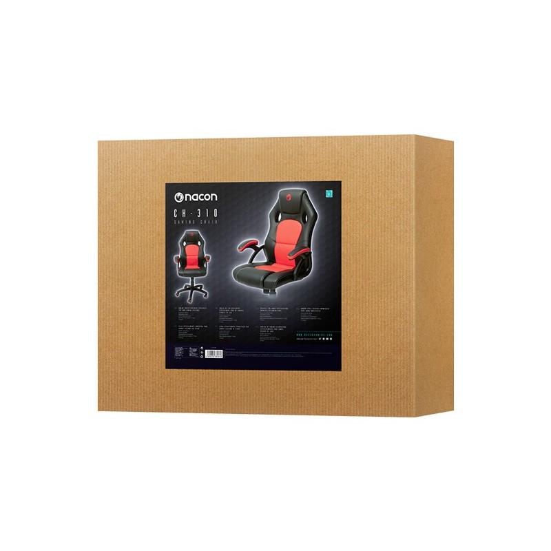 NACON PCCH-310 Siège de jeu universel Siège capitonné Noir, Rouge