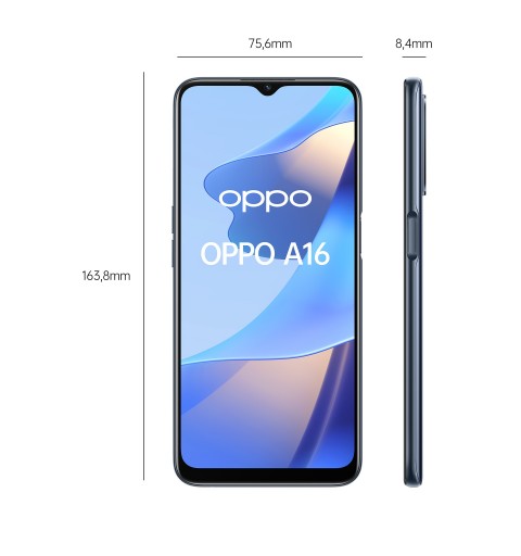 OPPO A16 16,6 cm (6.52") SIM doble ColorOS 11.1 4G USB Tipo C 4 GB 64 GB 5000 mAh Negro