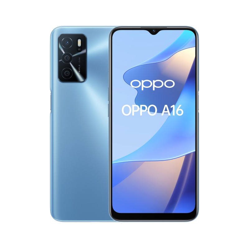 OPPO A16 16,6 cm (6.52") SIM doble ColorOS 11.1 4G USB Tipo C 4 GB 64 GB 5000 mAh Azul