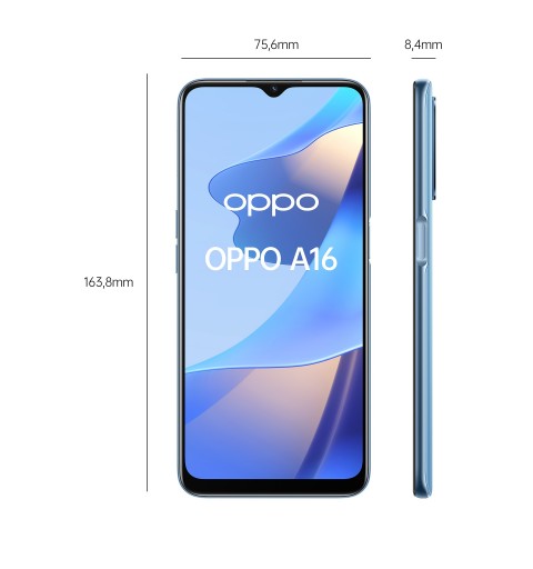 OPPO A16 16,6 cm (6.52 Zoll) Dual-SIM ColorOS 11.1 4G USB Typ-C 4 GB 64 GB 5000 mAh Blau