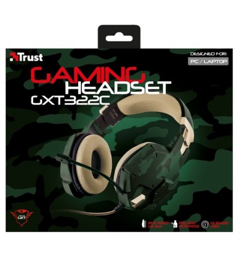 Trust GXT 322C Headset Wired Head-band Gaming Green