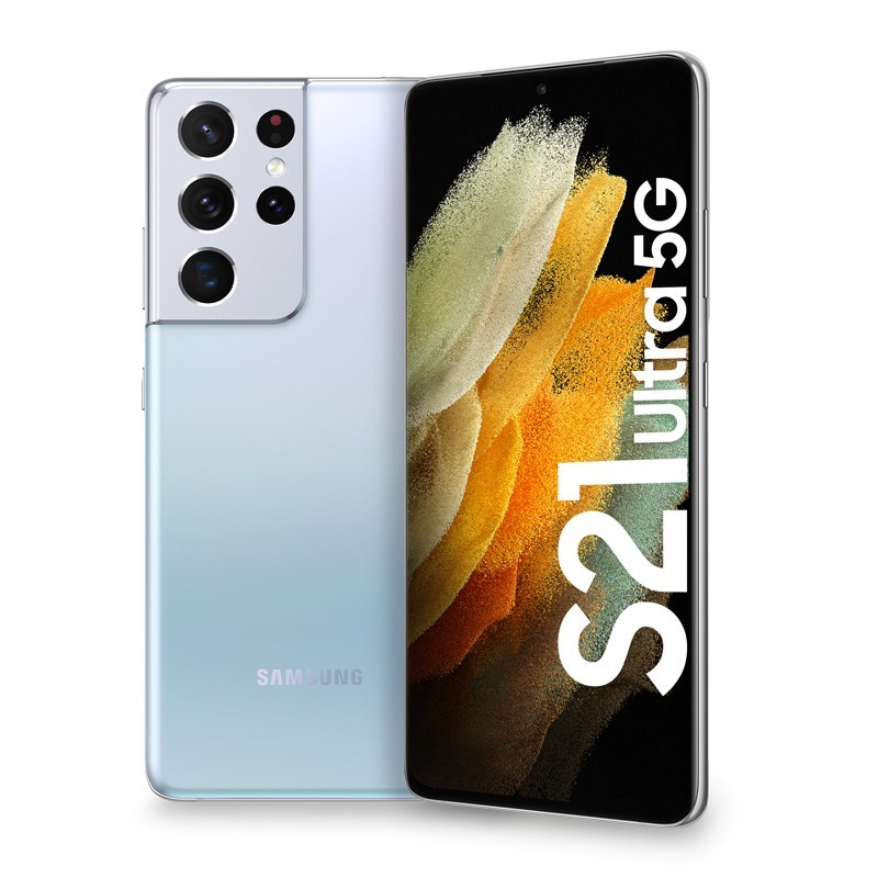 Samsung Galaxy S21 Ultra 5G SM-G998B 17,3 cm (6.8") Double SIM Android 11 USB Type-C 12 Go 256 Go 5000 mAh Argent