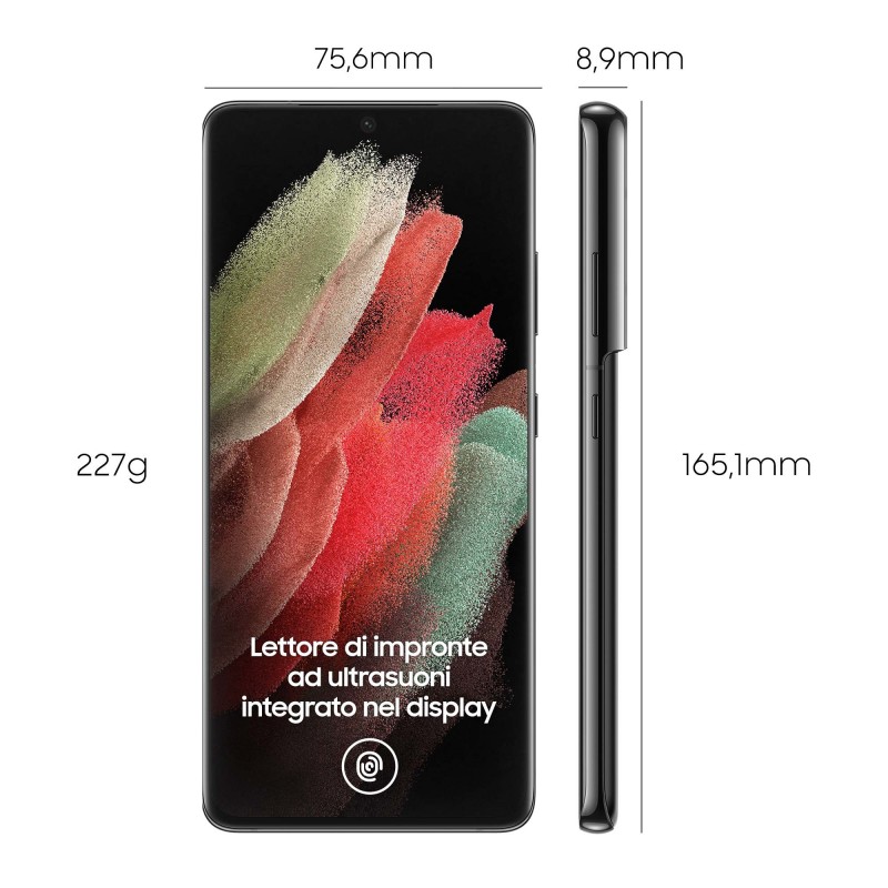 Samsung Galaxy S21 Ultra 5G SM-G998B 17,3 cm (6.8") SIM doble Android 11 USB Tipo C 12 GB 256 GB 5000 mAh Negro