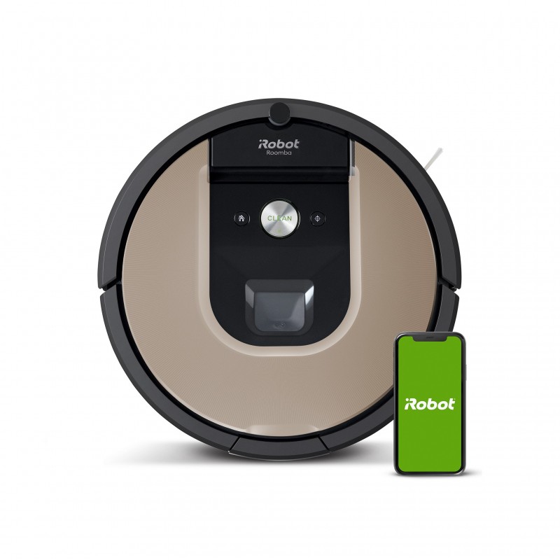 iRobot Roomba 976 aspiradora robotizada 0,6 L Sin bolsa Beige, Negro, Marrón