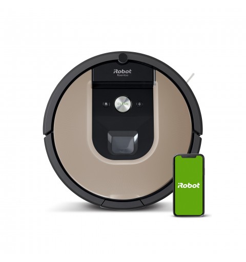 iRobot Roomba 976 aspiradora robotizada 0,6 L Sin bolsa Beige, Negro, Marrón