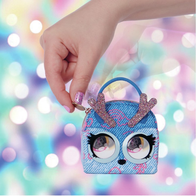 Purse Pets MICRO - MINI COMPAGNON FORMAT SAC A MAIN - Petit Animal A Accrocher A Son Ou A La Ceinture - Bouge Les Yeux