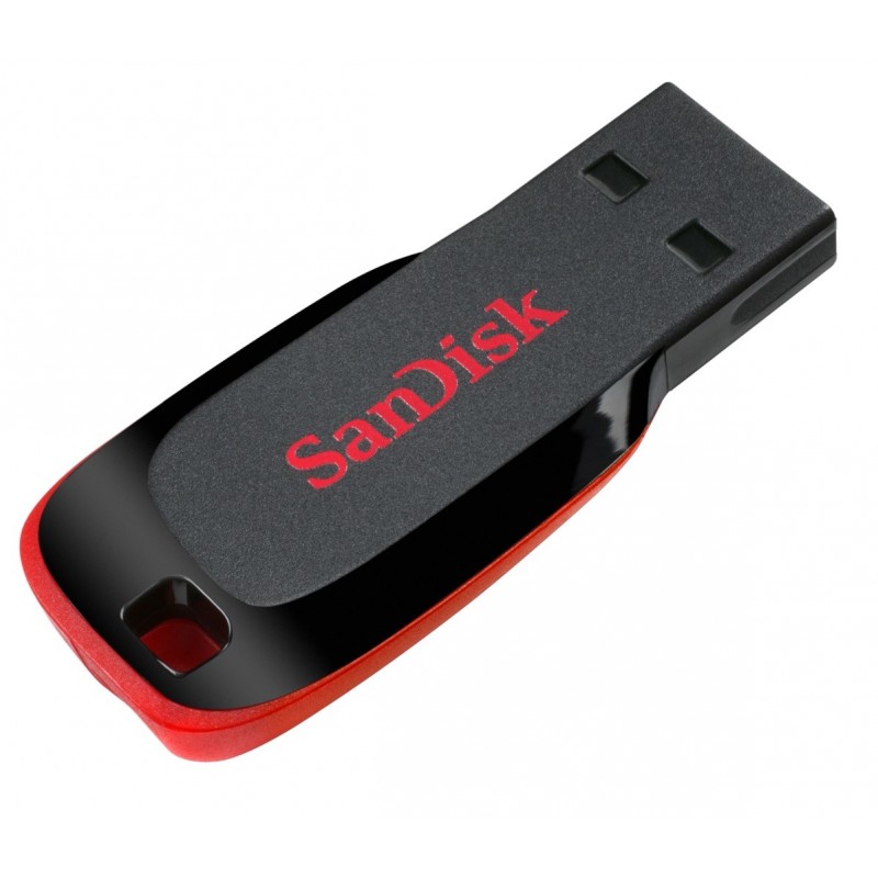 SanDisk Cruzer Blade unidad flash USB 16 GB USB tipo A 2.0 Negro, Rojo