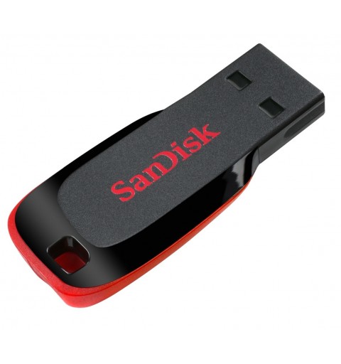 SanDisk Cruzer Blade unidad flash USB 16 GB USB tipo A 2.0 Negro, Rojo