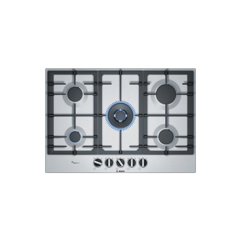 Bosch Serie 6 PCQ7A5B90 hobs Acero inoxidable Integrado Encimera de gas 5 zona(s)