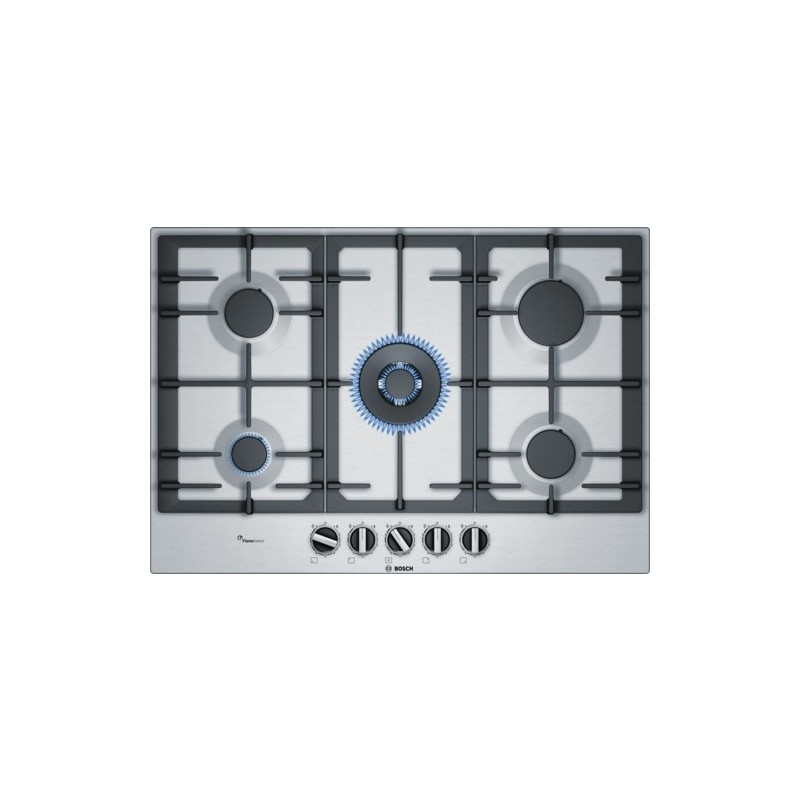 Bosch Serie 6 PCQ7A5B90 plaque Acier inoxydable Intégré (placement) Gaz 5 zone(s)