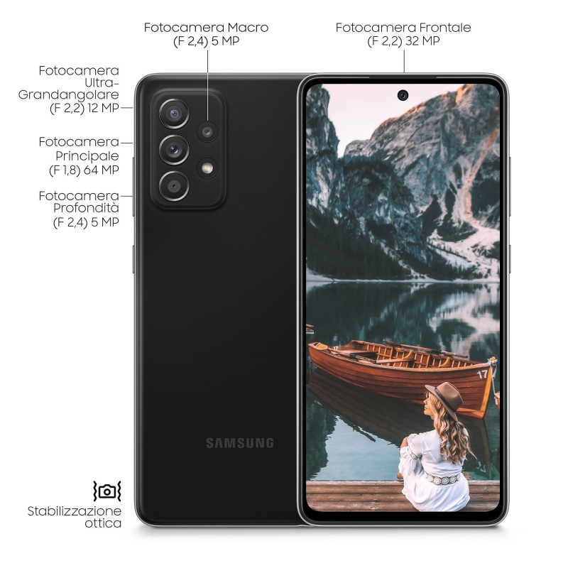 Samsung Galaxy A52 4G SM-A525FZKGEUE smartphone 16,5 cm (6.5") Double SIM Android 11 USB Type-C 6 Go 128 Go 4500 mAh Noir