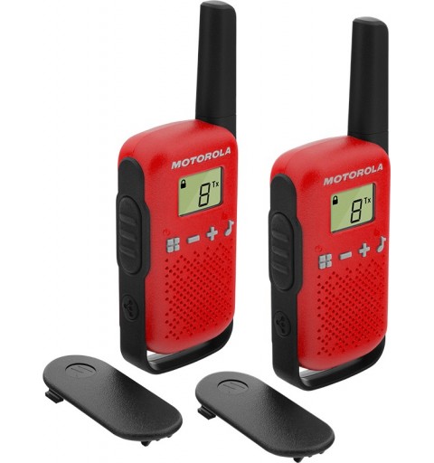 Motorola TALKABOUT T42 two-way radios 16 canales Negro, Rojo
