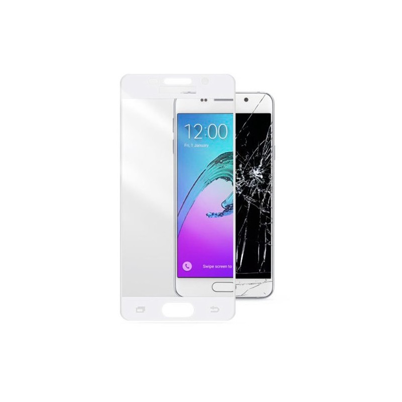 Cellularline Second Glass Capsule - Galaxy A3 (2016) Vetro temperato resistente con cornice Bianco Trasparente